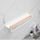 porte serviette en bois mural