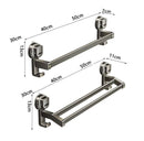 Porte serviette en métal gris