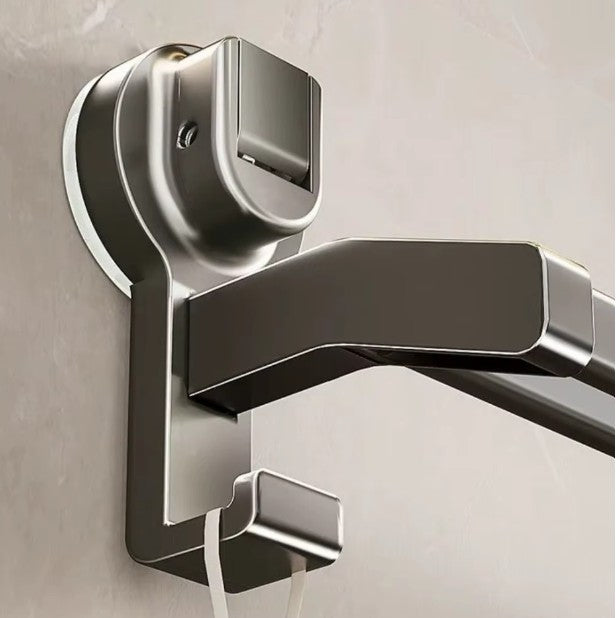 Porte serviette en métal gris