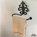 Accessoires salle de bain porte serviette mural fer forgé