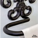 Accessoires salle de bain porte serviette mural fer forgé