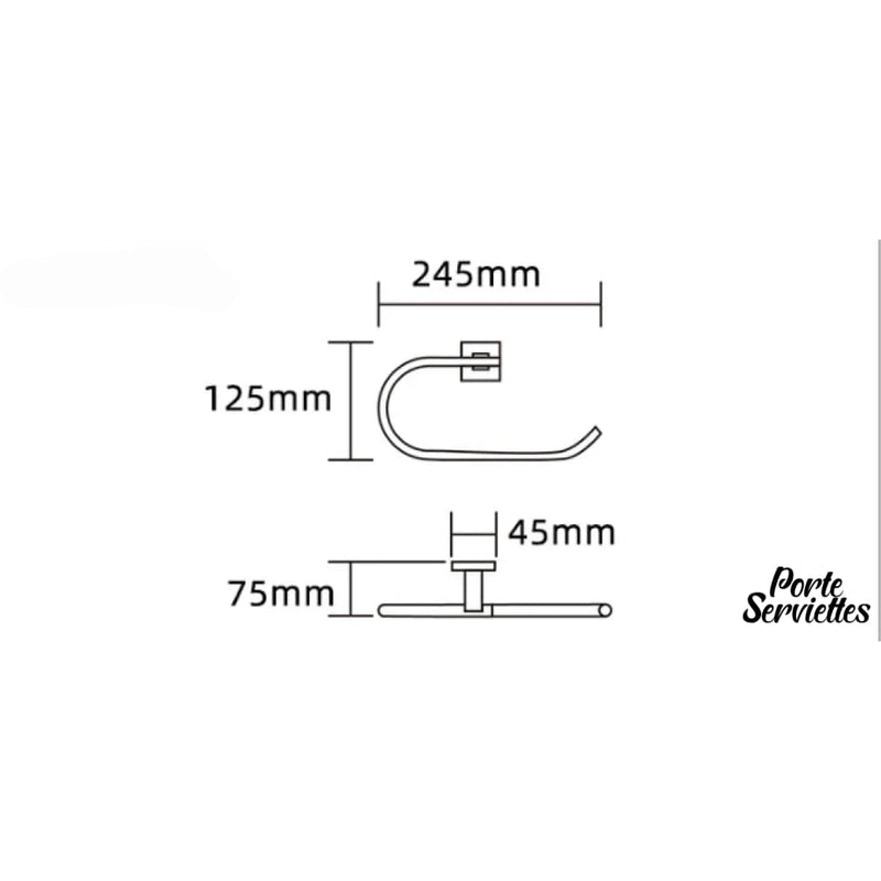 Anneau porte serviette brossé