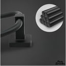 Anneau porte serviette noir à suspendre