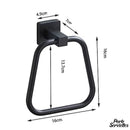 Anneau porte serviette noir à suspendre