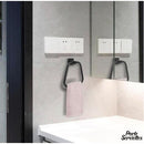 Anneau porte serviette noir à suspendre