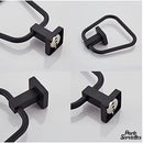 Anneau porte serviette noir à suspendre