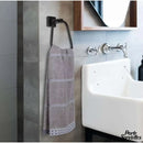 Anneau porte serviette noir à suspendre