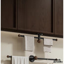 Barre noire porte serviette 30 cm