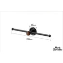 Barre noire porte serviette 30 cm