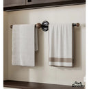 Barre noire porte serviette 30 cm