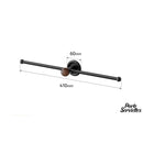 Barre noire porte serviette 30 cm