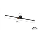 Barre noire porte serviette 30 cm