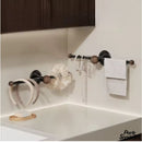 Barre noire porte serviette 30 cm