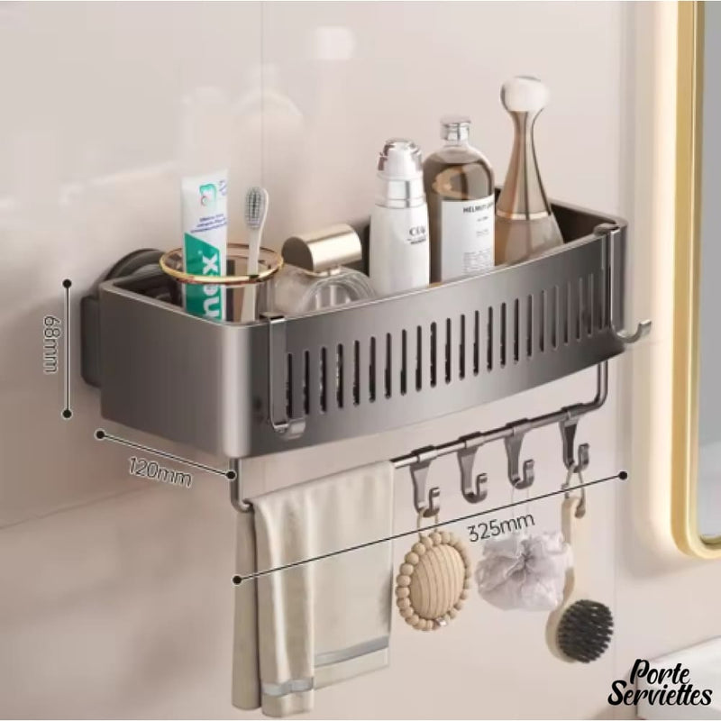 Barre porte serviette avec etagere