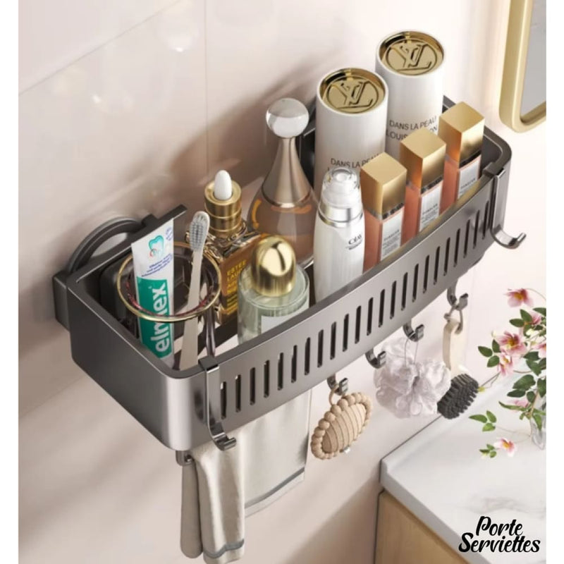 Barre porte serviette avec etagere