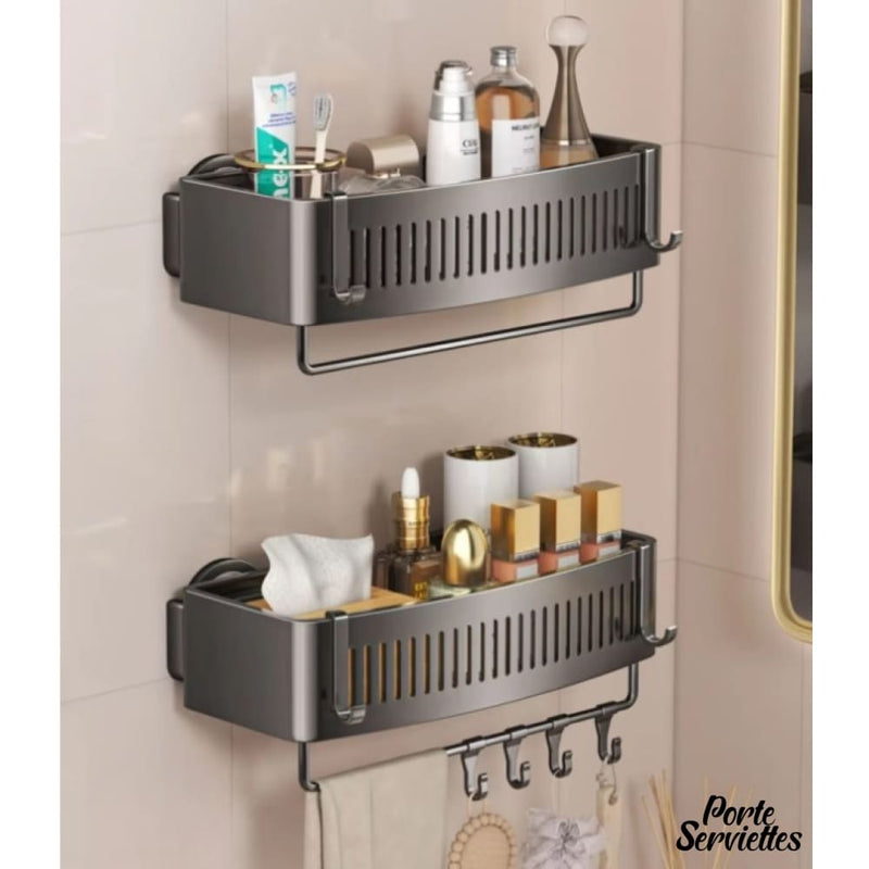 Barre porte serviette avec etagere