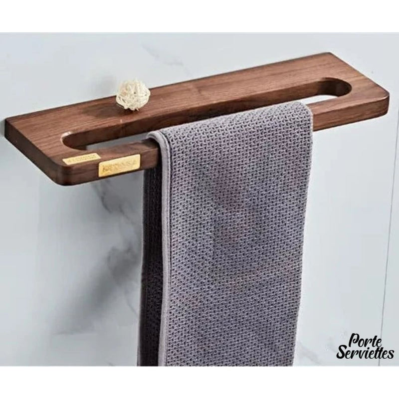 Barre porte serviette en bois