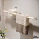 Barre porte serviette mural blanc