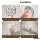 Barre porte serviette mural blanc