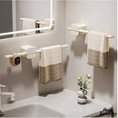 Barre porte serviette mural blanc