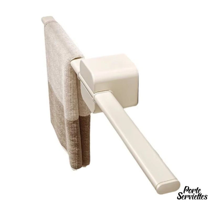 Barre porte serviette mural blanc