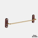 Barre porte serviette murale bois pour salle de bain