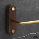 Barre porte serviette murale bois pour salle de bain