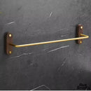 Barre porte serviette murale bois pour salle de bain