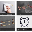 Barre porte serviette murale bois pour salle de bain