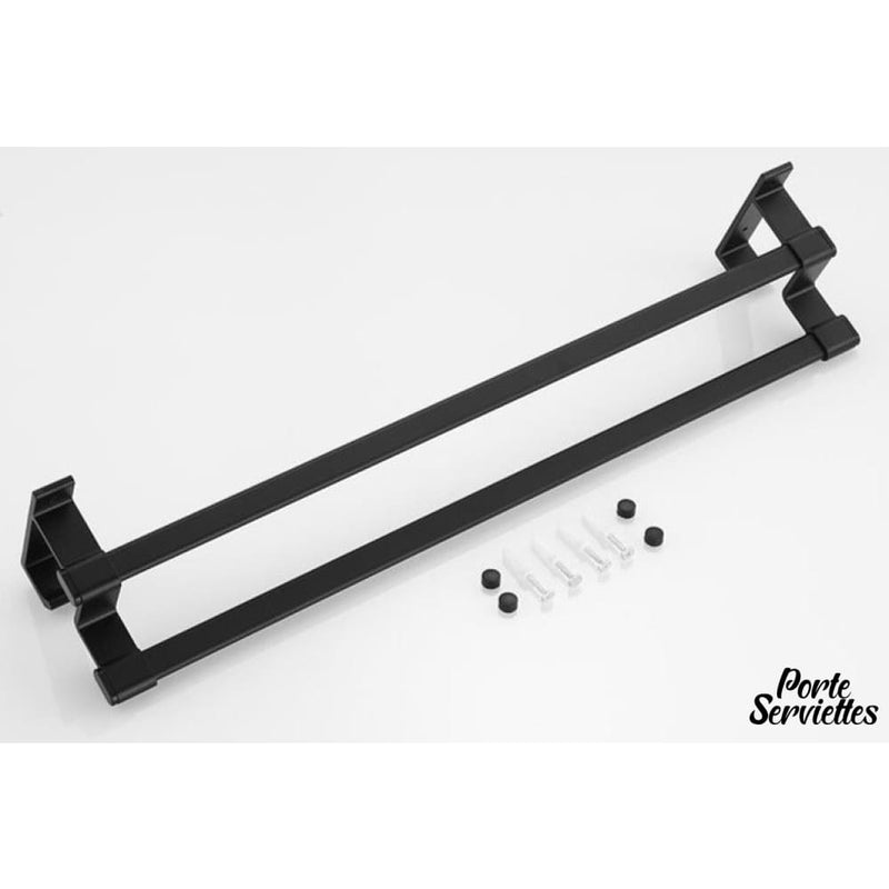 Barre porte serviette noir mat