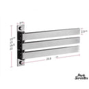 Barre support porte-serviette rotatif mural