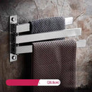 Barre support porte-serviette rotatif mural