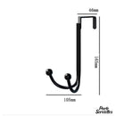 Crochet noir porte serviette à suspendre