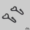 Crochet porte serviette coeur