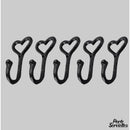 Crochet porte serviette coeur