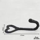 Crochet porte serviette coeur