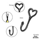 Crochet porte serviette coeur