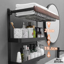 Etagere bois porte serviette salle de bain