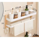Etagere bois porte serviette salle de bain