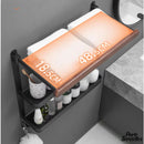 Etagere bois porte serviette salle de bain