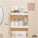 Etagere bois porte serviette salle de bain