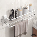 Etagere murale porte serviette blanche