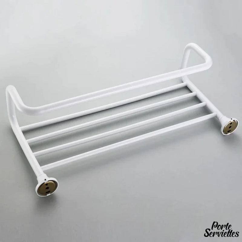 Etagere porte serviette acier blanc