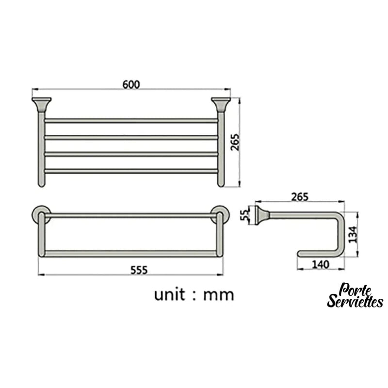 Etagere porte serviette acier blanc