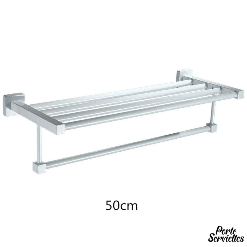 Etagere porte serviette acier blanc