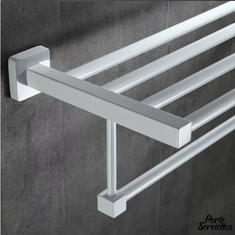 Etagere porte serviette acier blanc