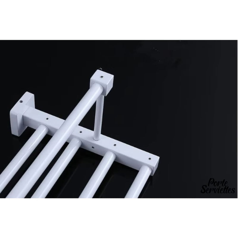 Etagere porte serviette acier blanc