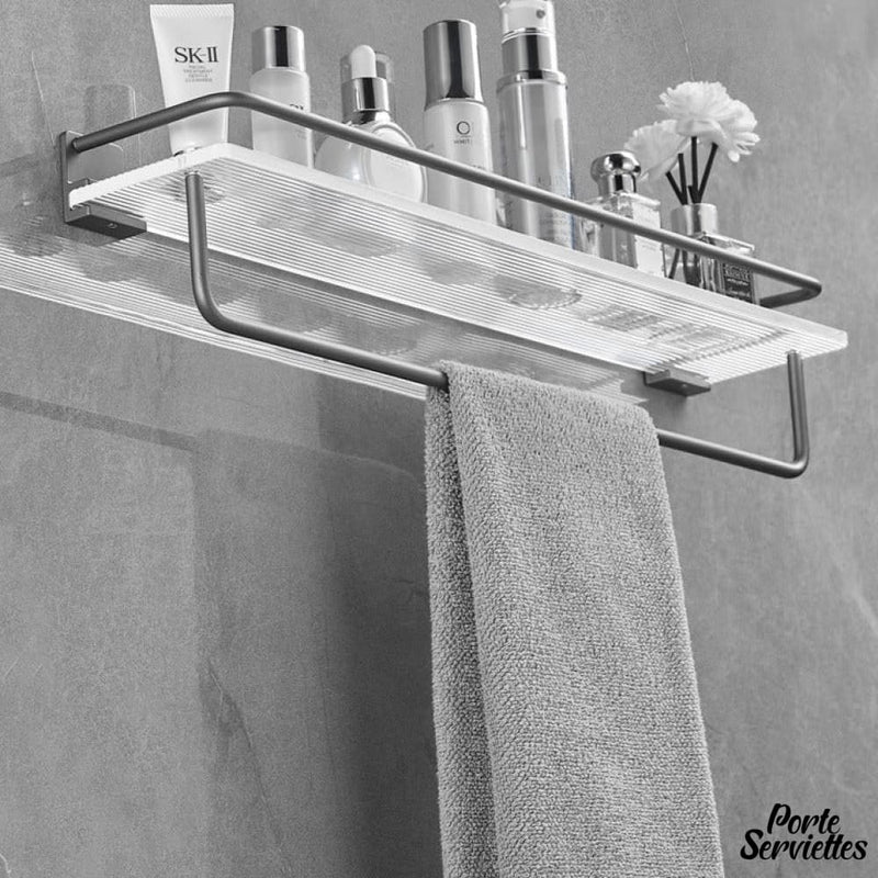 Etagere salle de bain avec porte serviette