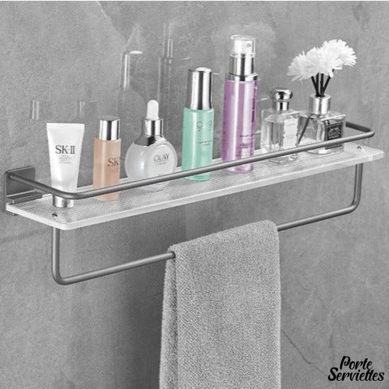 Etagere salle de bain avec porte serviette