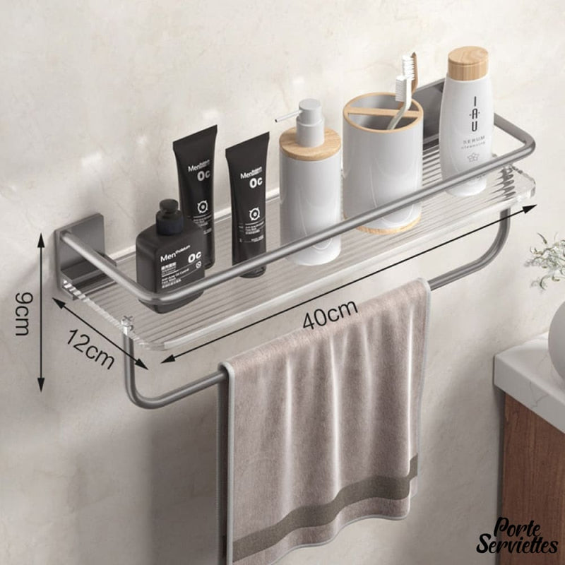 Etagere salle de bain avec porte serviette